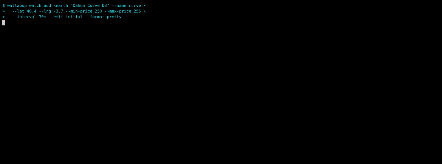 Creating a local Watch and reading its events